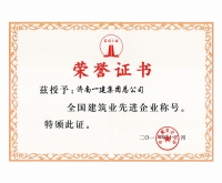 全國(guó)建筑業(yè)先進(jìn)企業(yè)